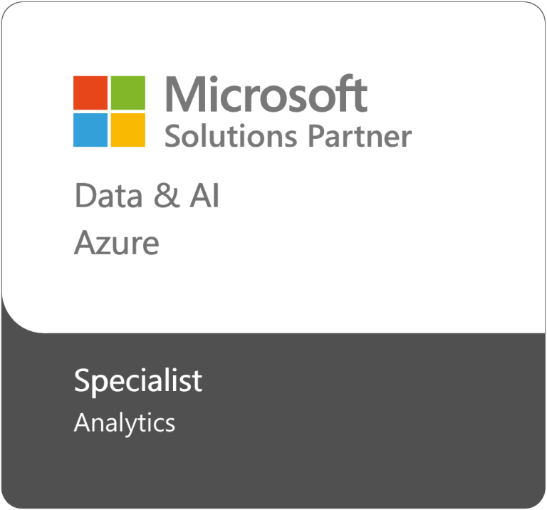 Badge som viser at Bouvet er Microsoft Solutions Partner på Data og AI Azure