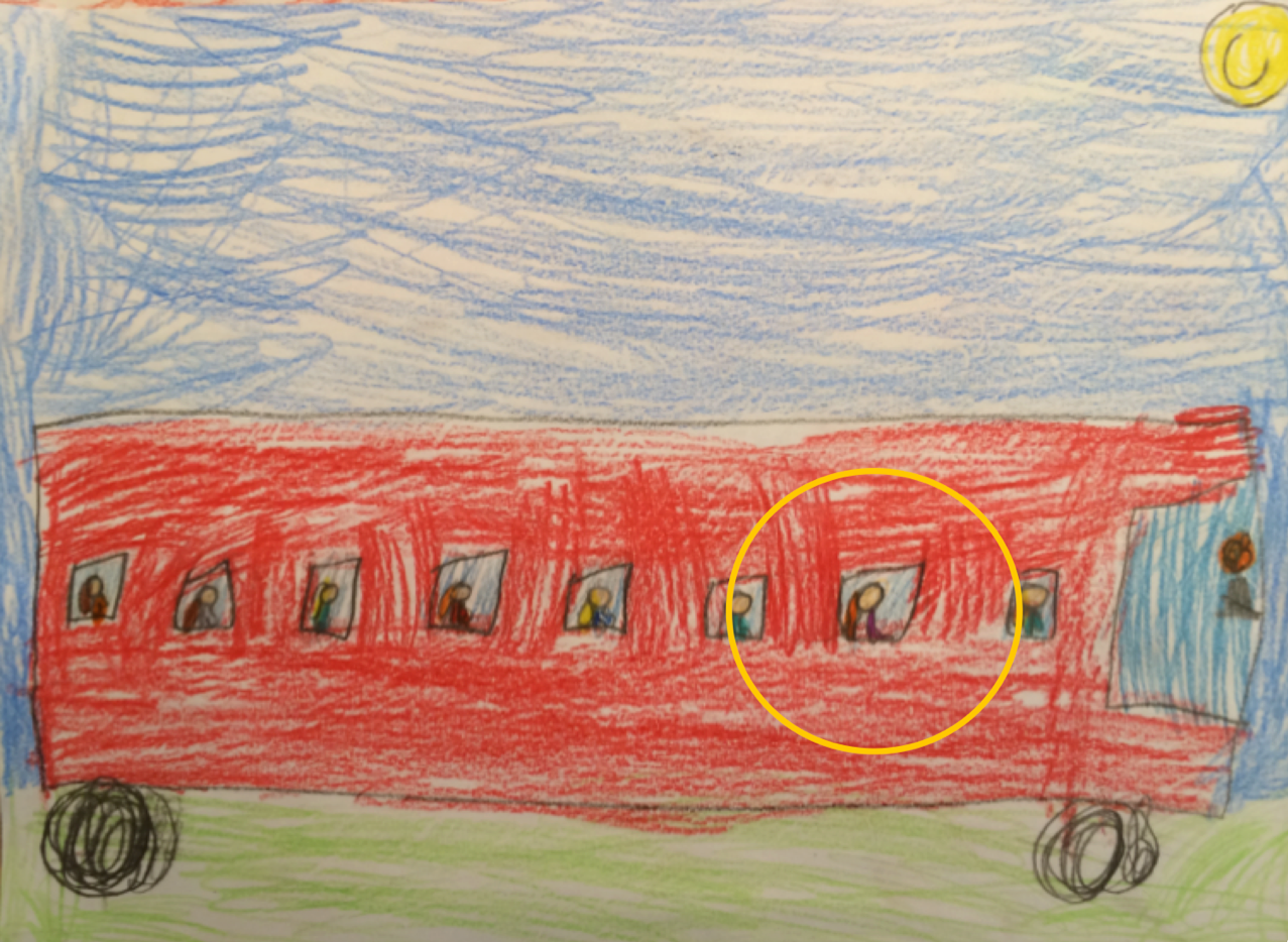 Tegning av en buss